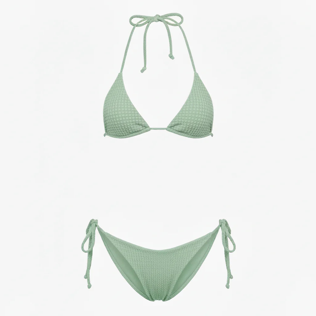 Skimpy tie side bikini bottom in green