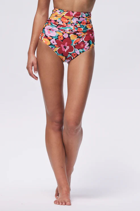 Colorful Floral Print High Waist Bottoms