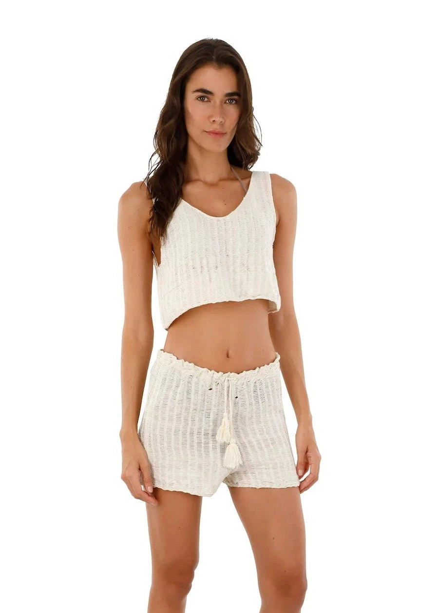 Cotton Cropped Tank Top