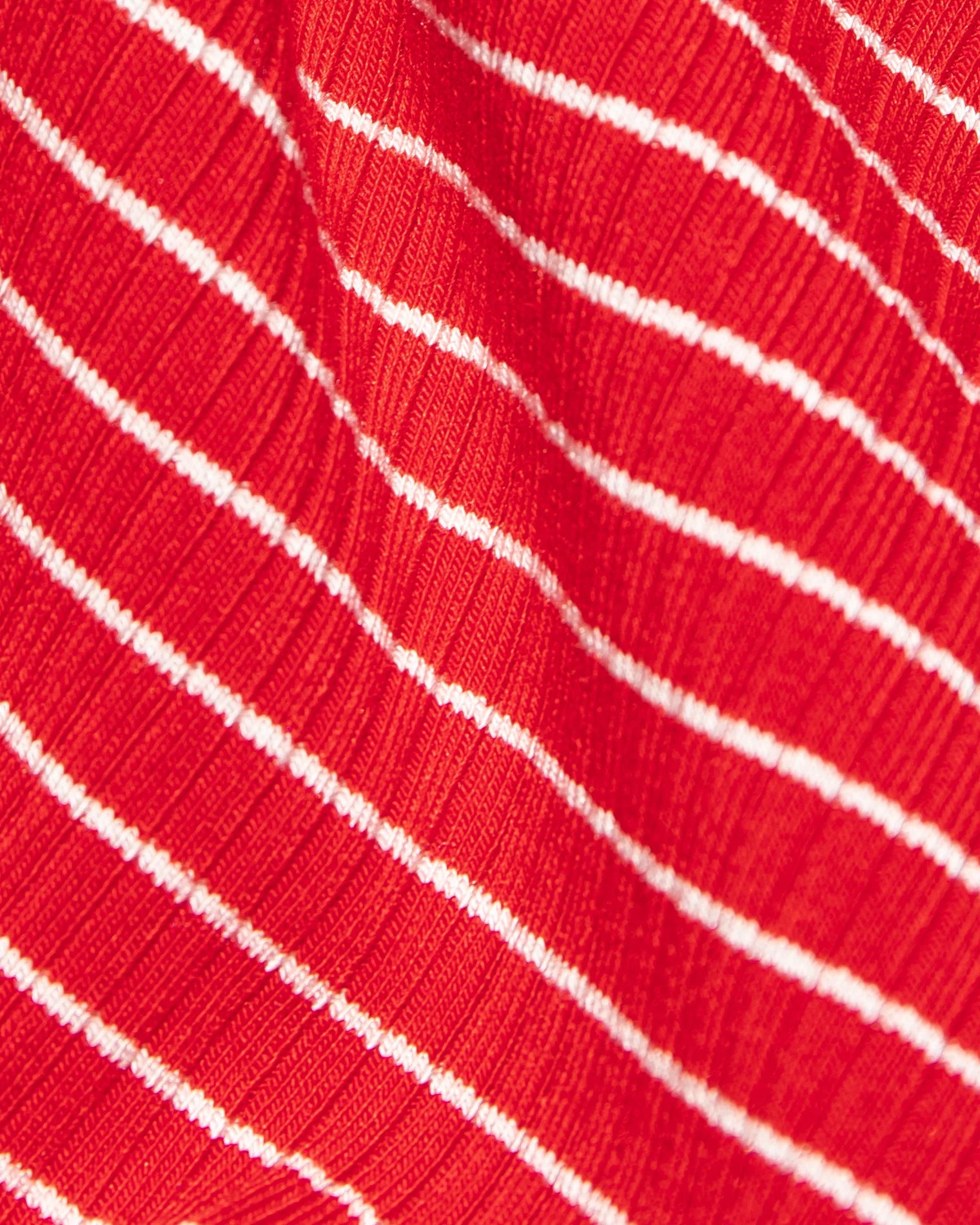 Mini dress with halter ties in red and white stripes