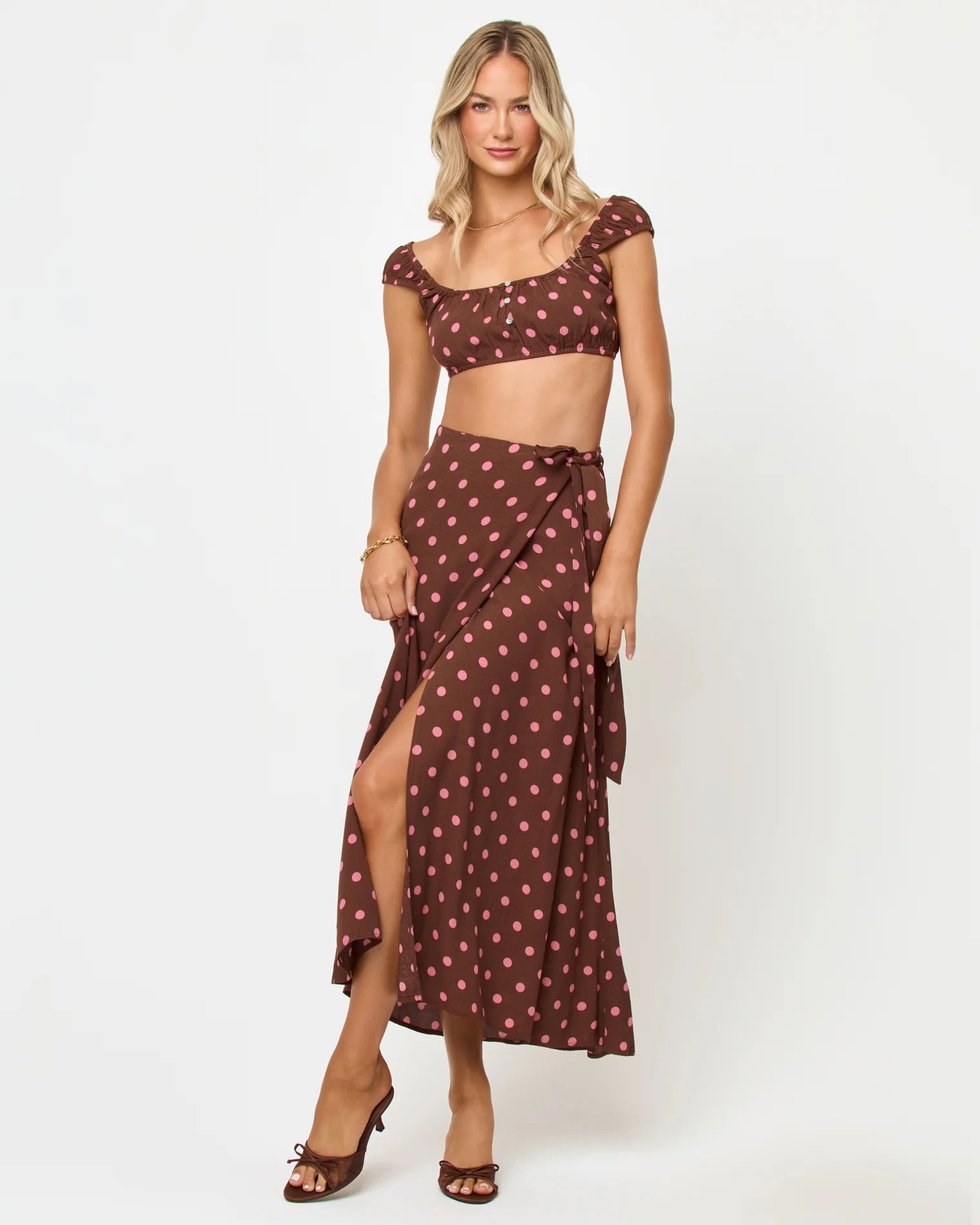 Polka dot cropped top