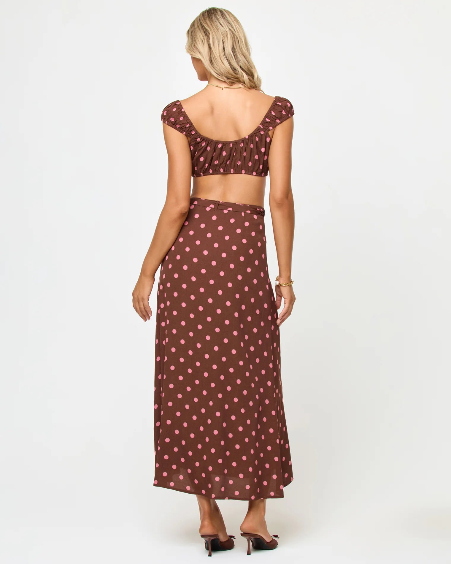 Polka dot cropped top