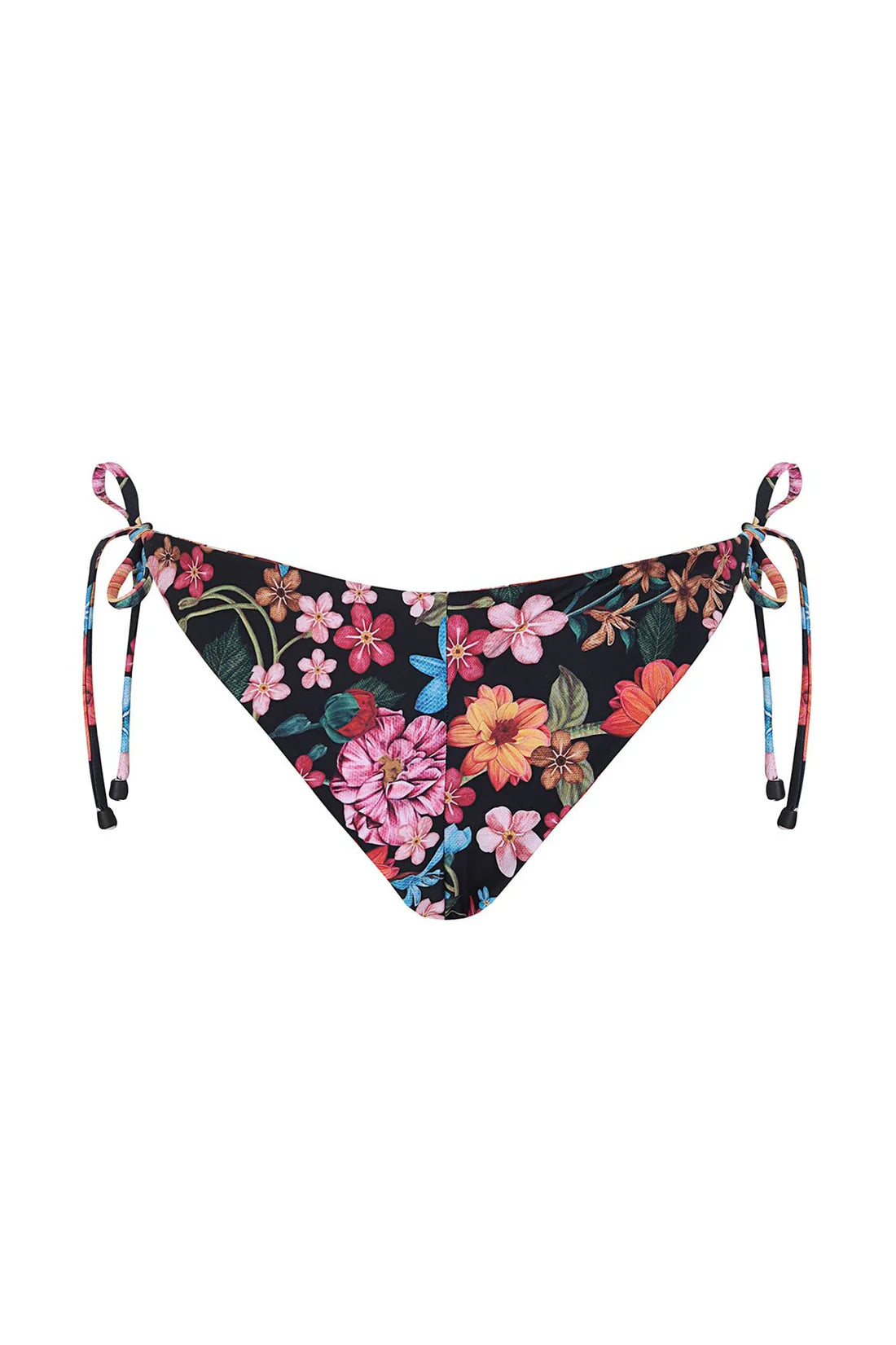 Skimpy tie side bikini bottom with reversible floral print