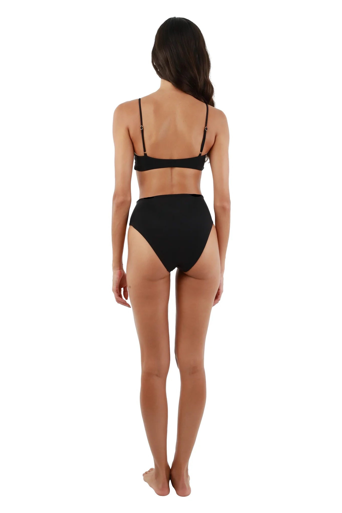 High waist bottom with medium coverage in Black