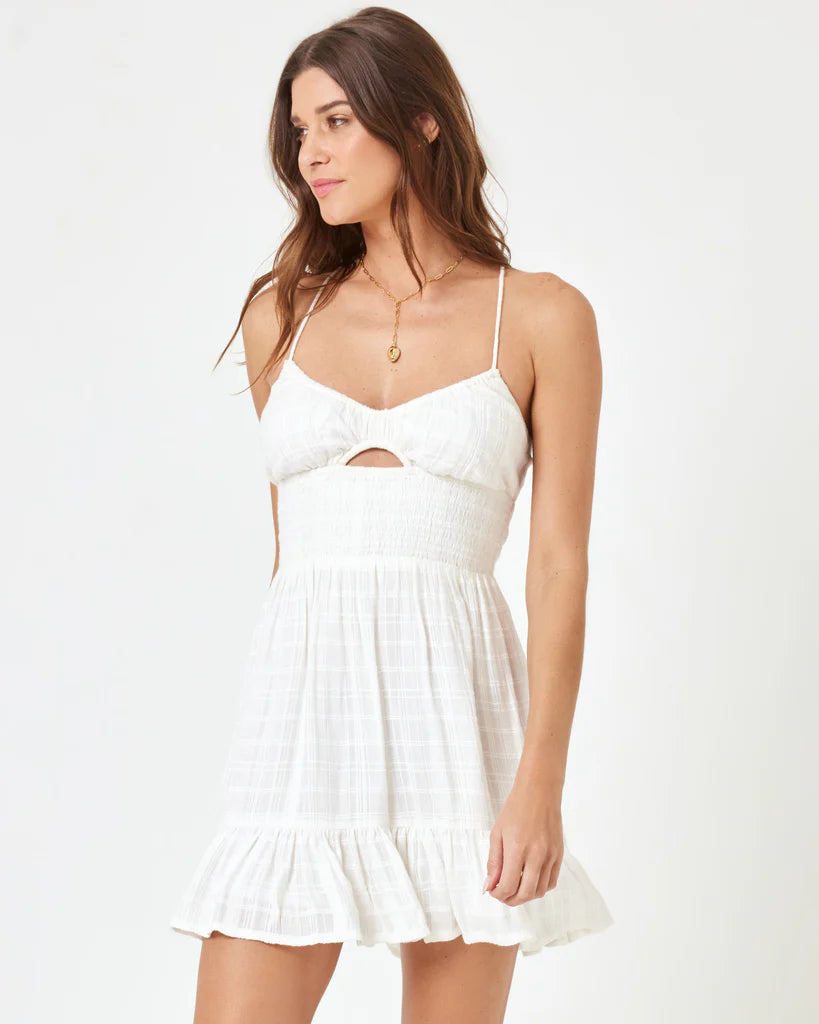 Tiered Front Cutout Mini Dress