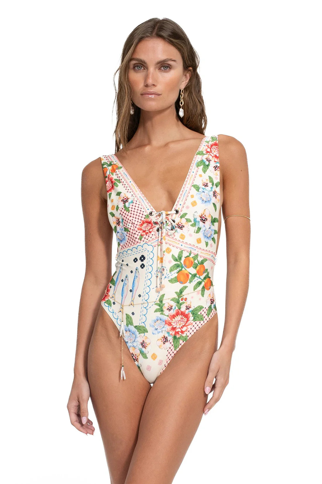 Multicolor Floral Print One Piece