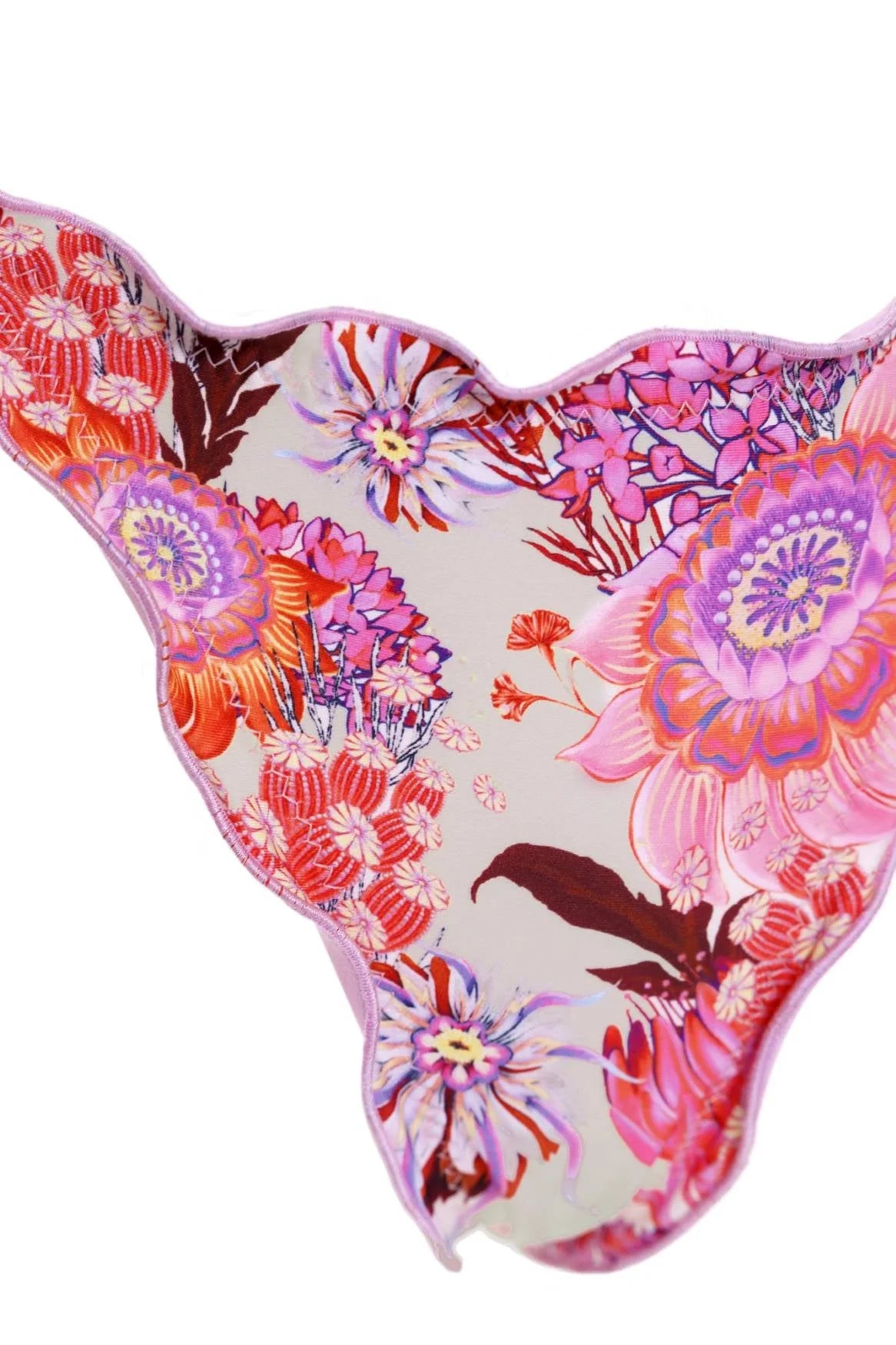 Floral Print Ruffled Edge Tie Side Bottom