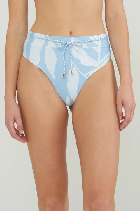 Light Blue Print High Waist Bottom
