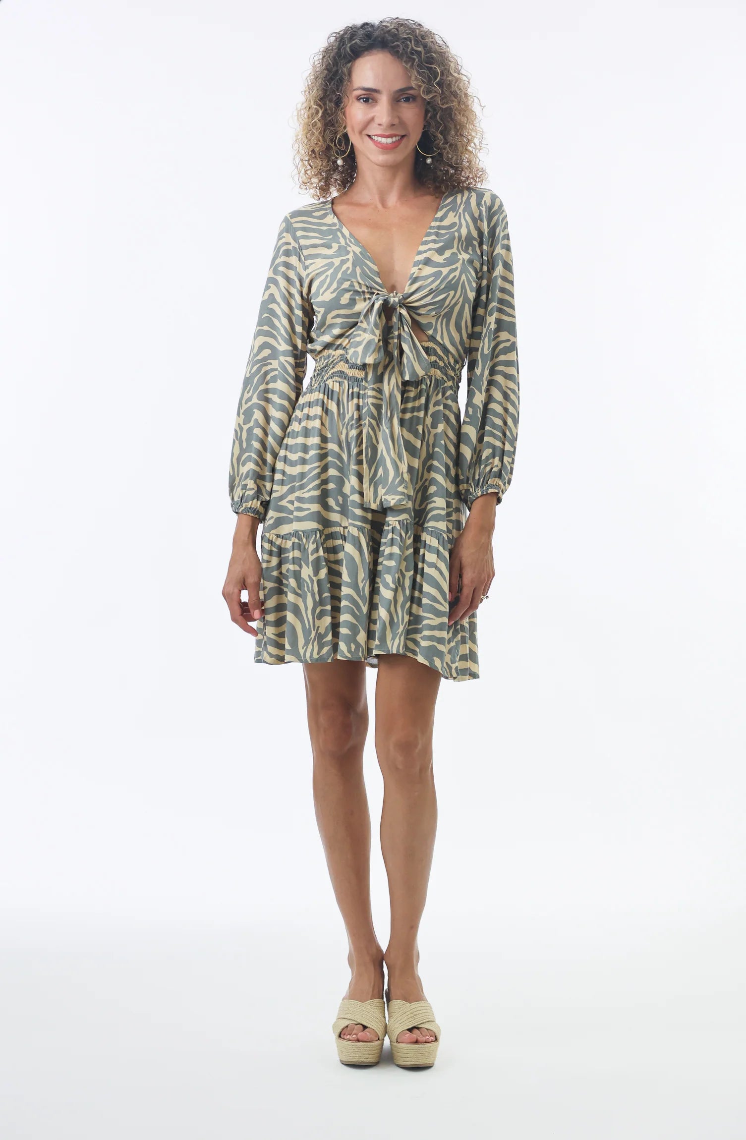 Zebra Print Mini Dress