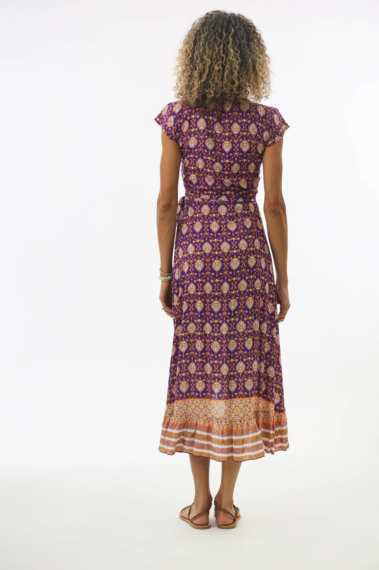 Ruffled Maxi Wrap Dress