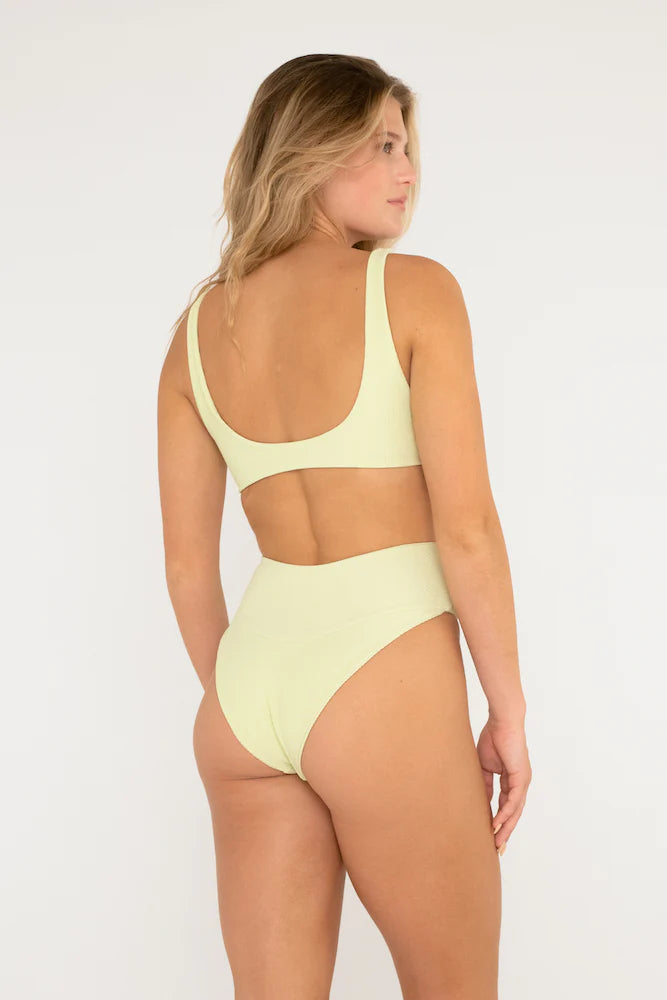 Lime Green High Waist Ribbed Bottom