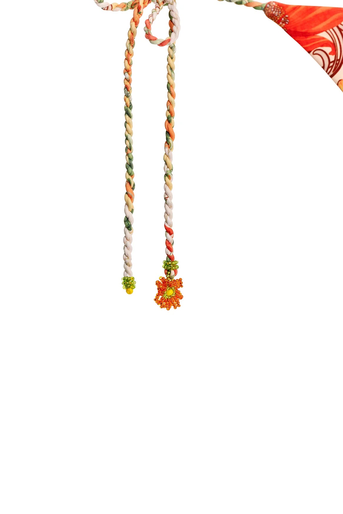 Multicolor floral print bottom with tie sides and a ruched back