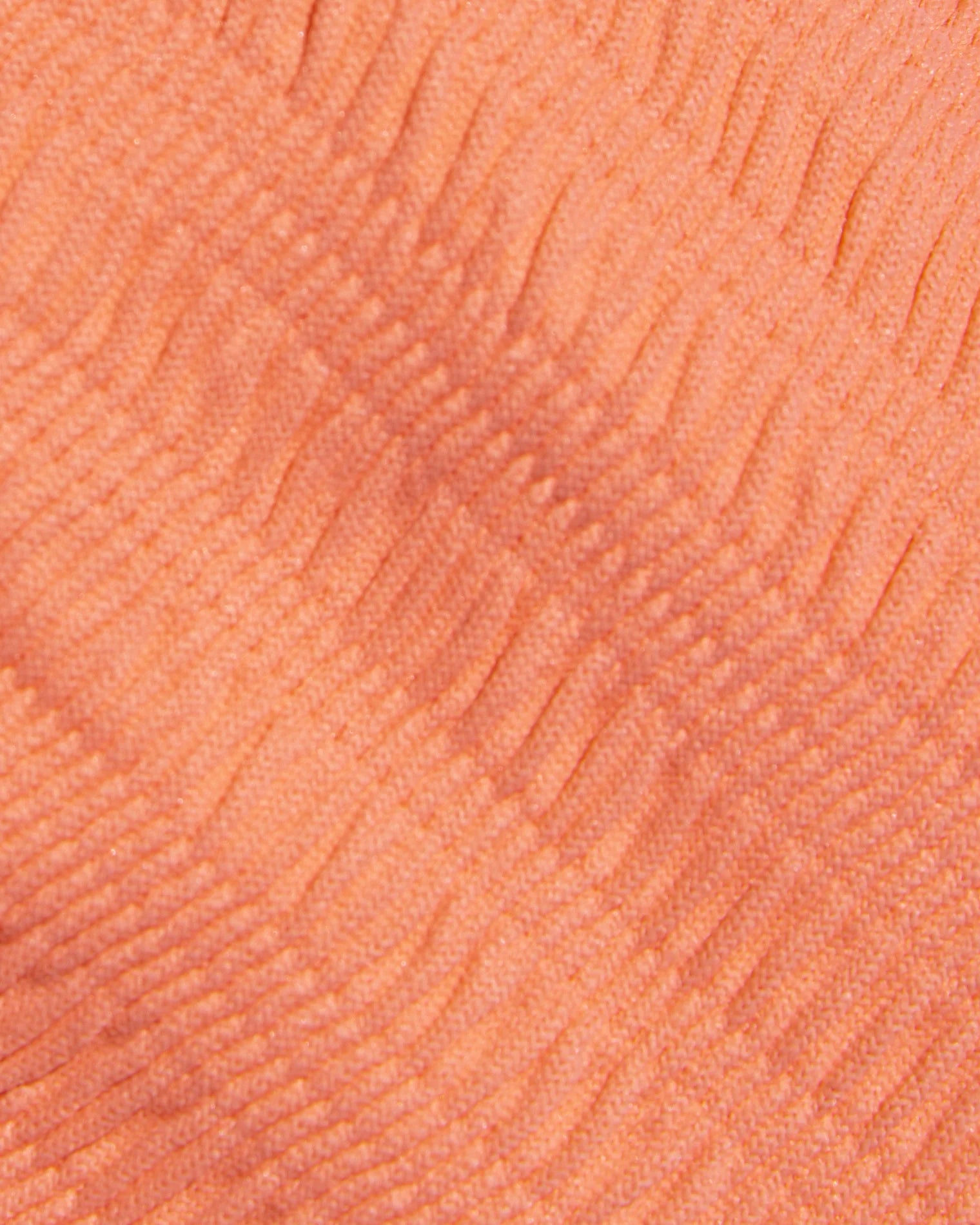 Textured Orange High Leg Bikini Bottom