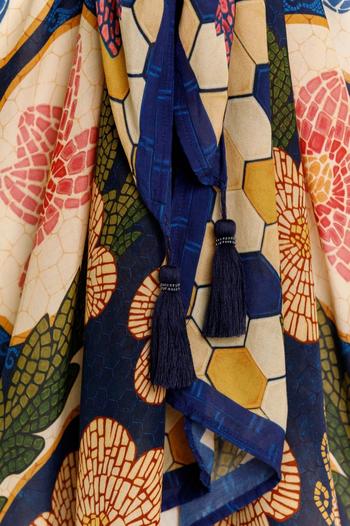 Long Tasseled Multicolor Sarong