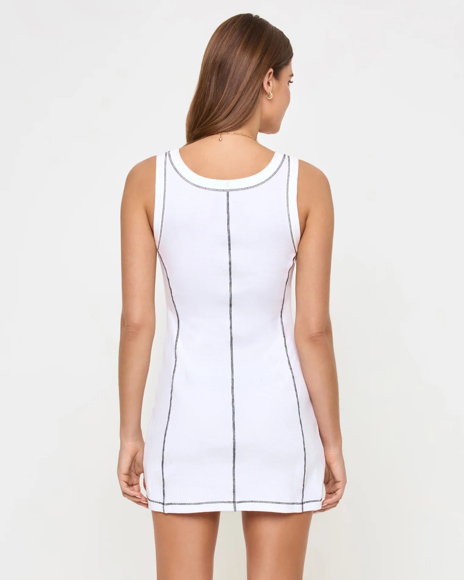 Short tank dress in White