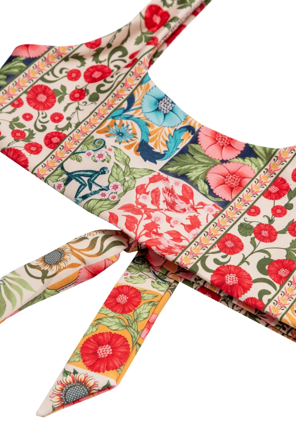 Kids' reversible two piece with a scoop neck top in floral print