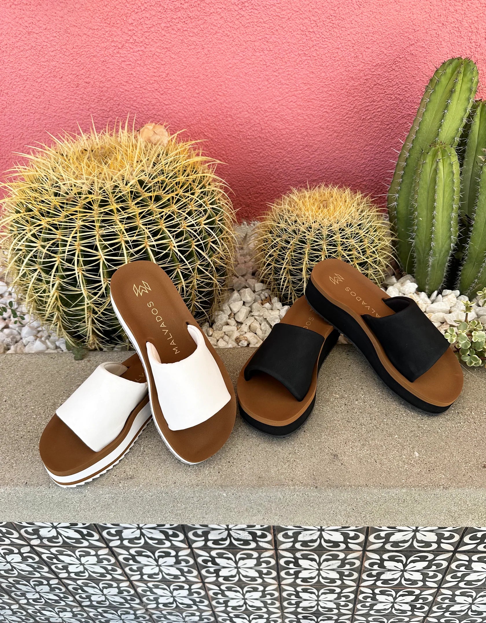 Comfortable white platform sandals