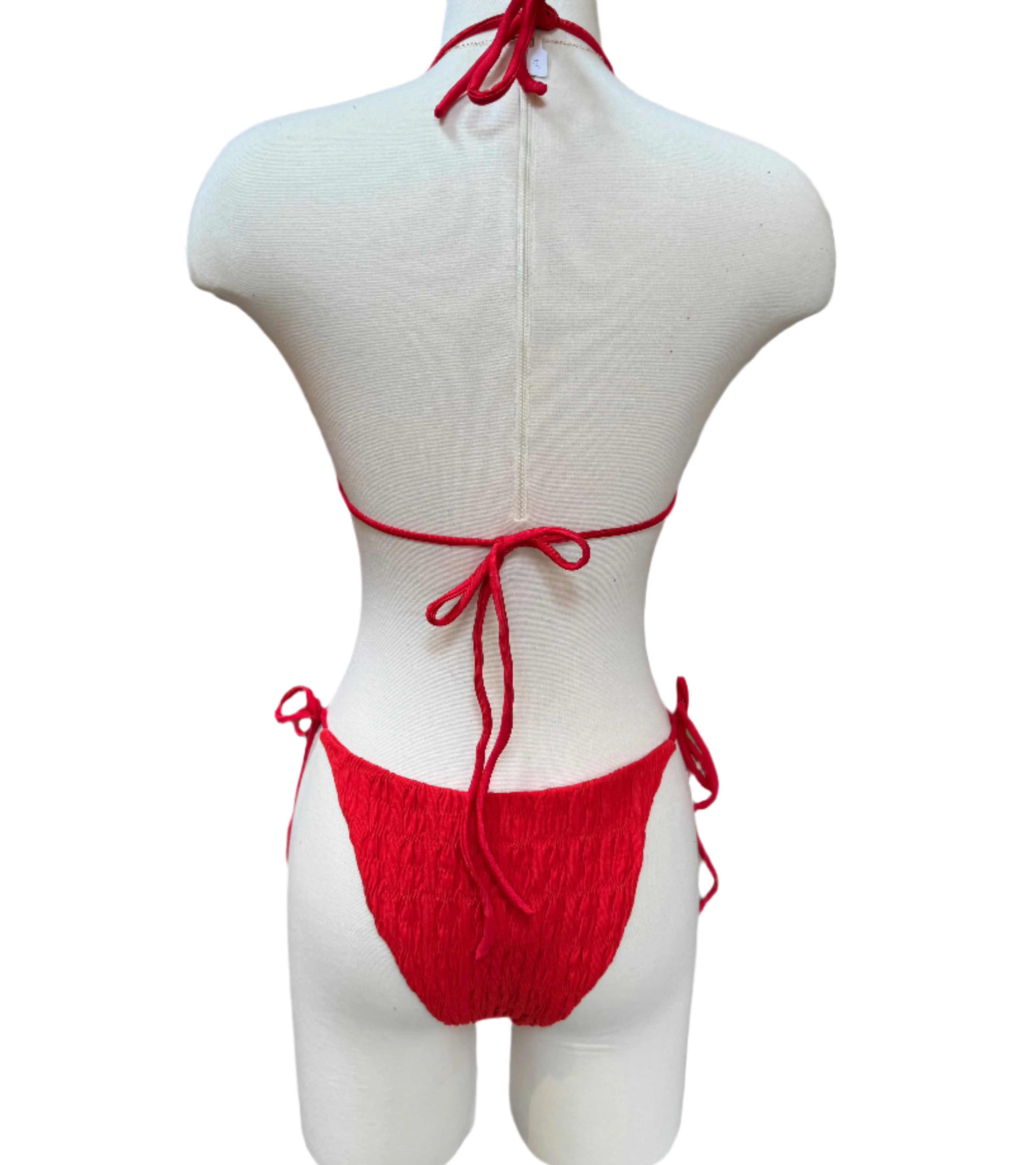 Adjustable triangle top in red texture