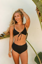 Full coverage high waist bottom in Black