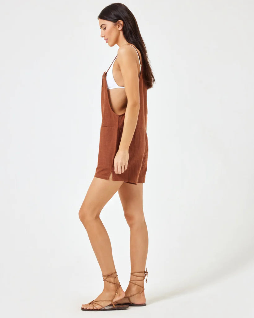 100% Cotton Brown Romper