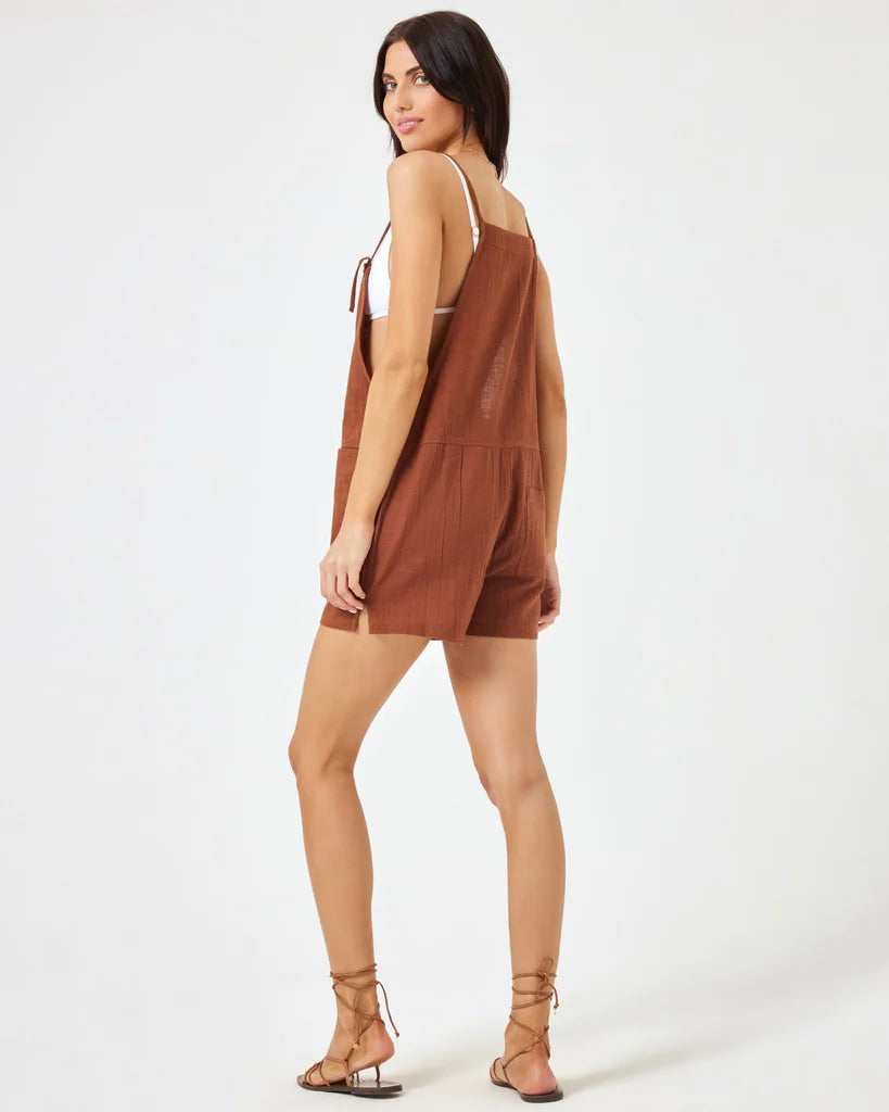 100% Cotton Brown Romper