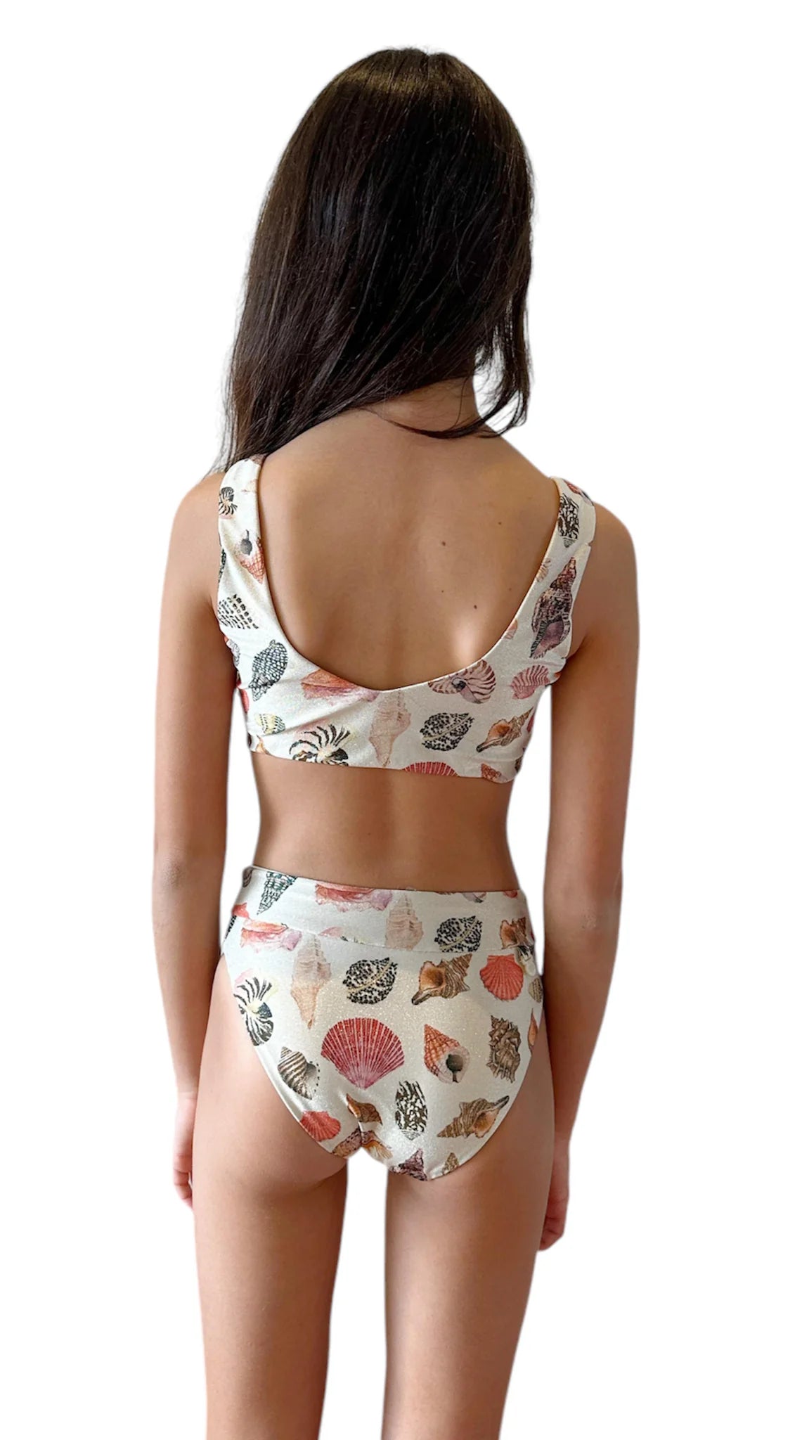 Girls' two piece in seashell print