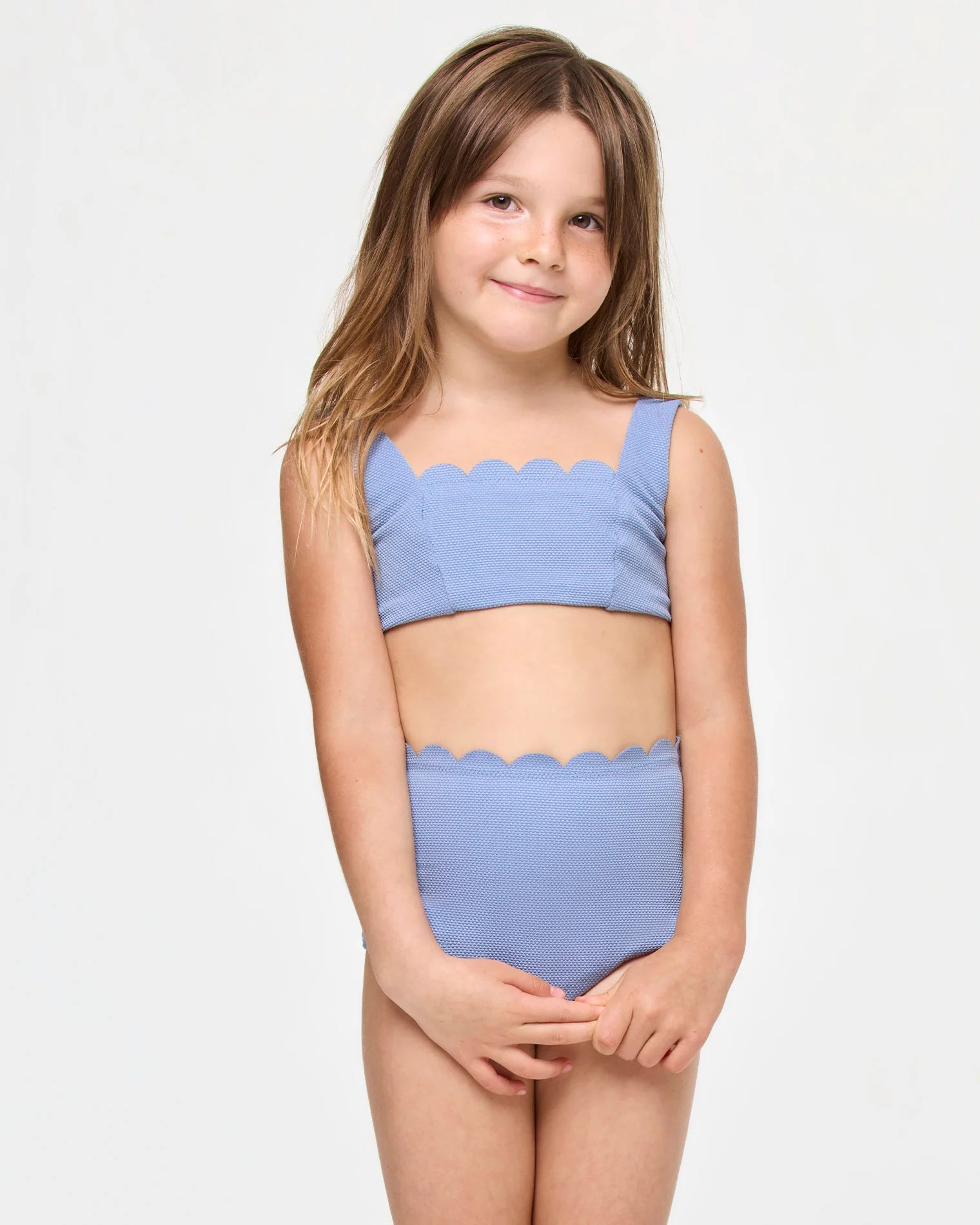 Girls' two piece bikini in light blue