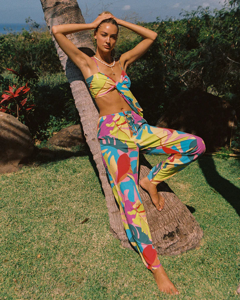 Bright Multicolor Drawstring Pants