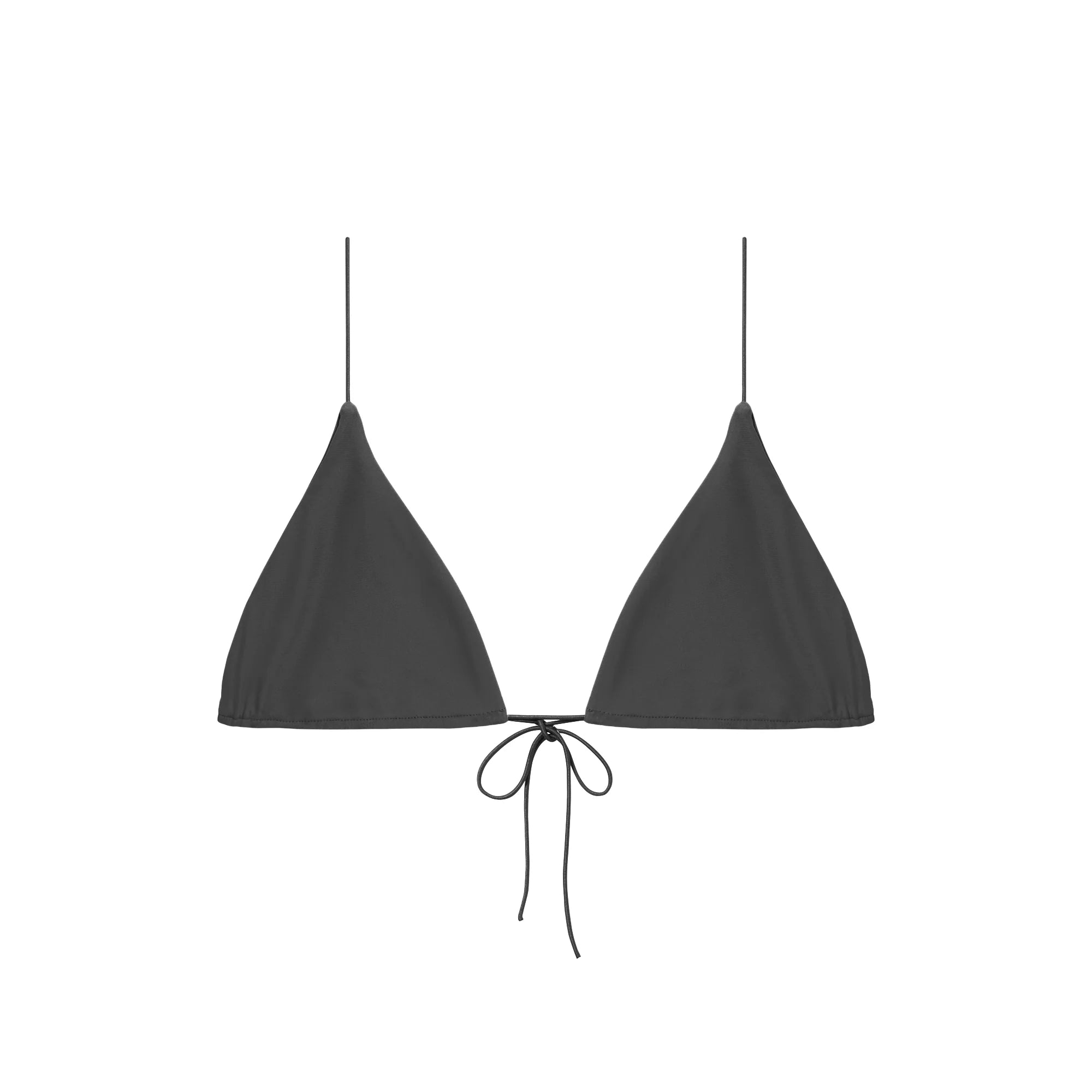 Black micro string triangle top