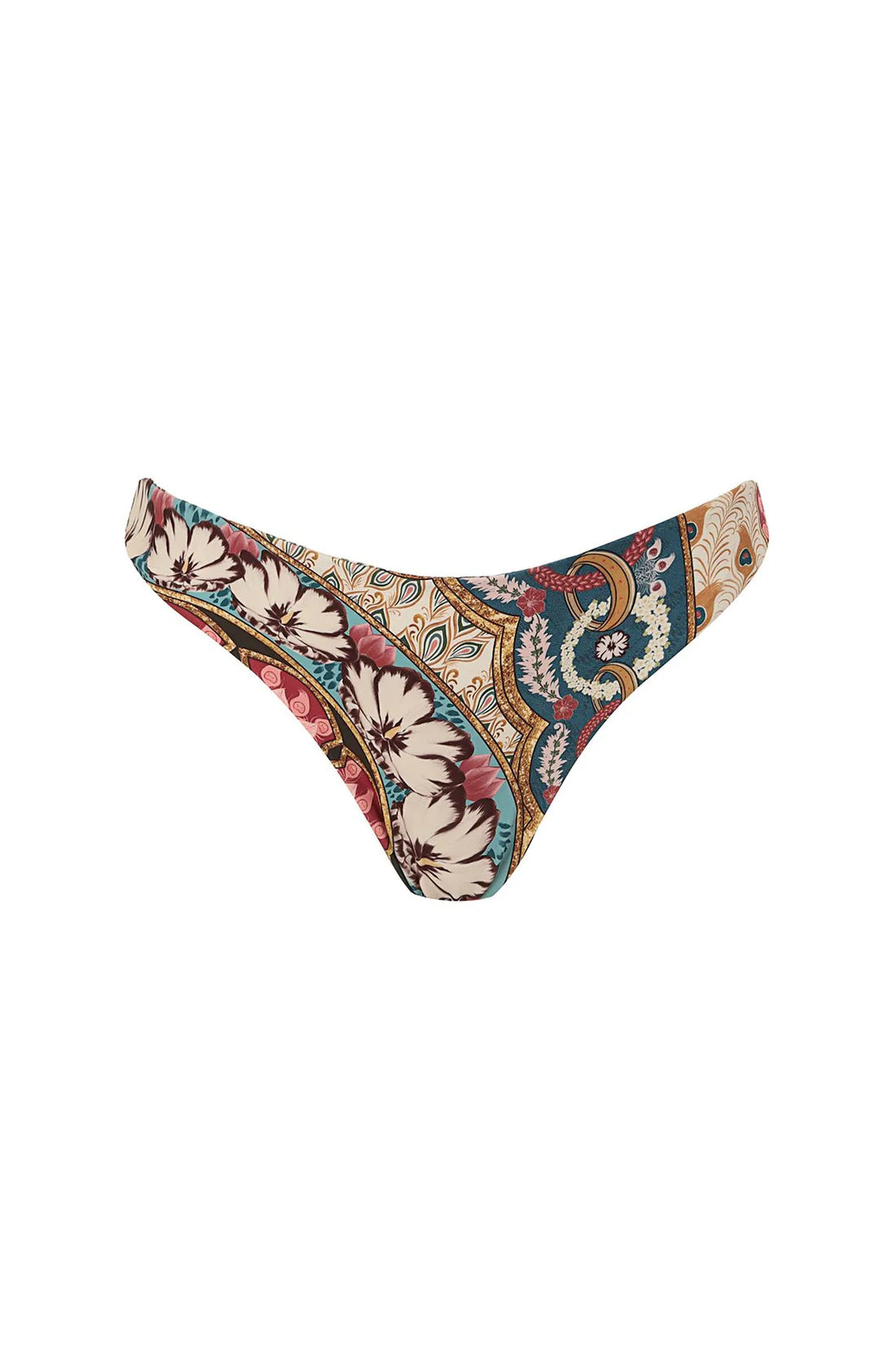Modest coverage multicolor bikini bottom