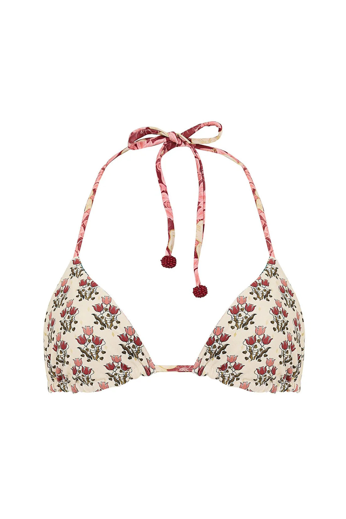 Reversible multicolor triangle bikini top