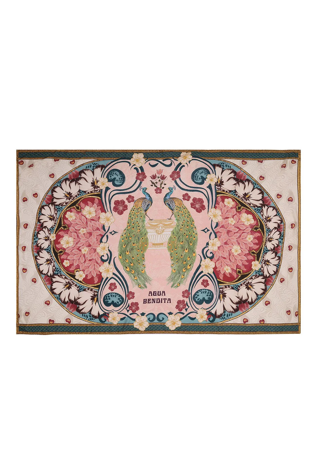 Long multicolor print sarong