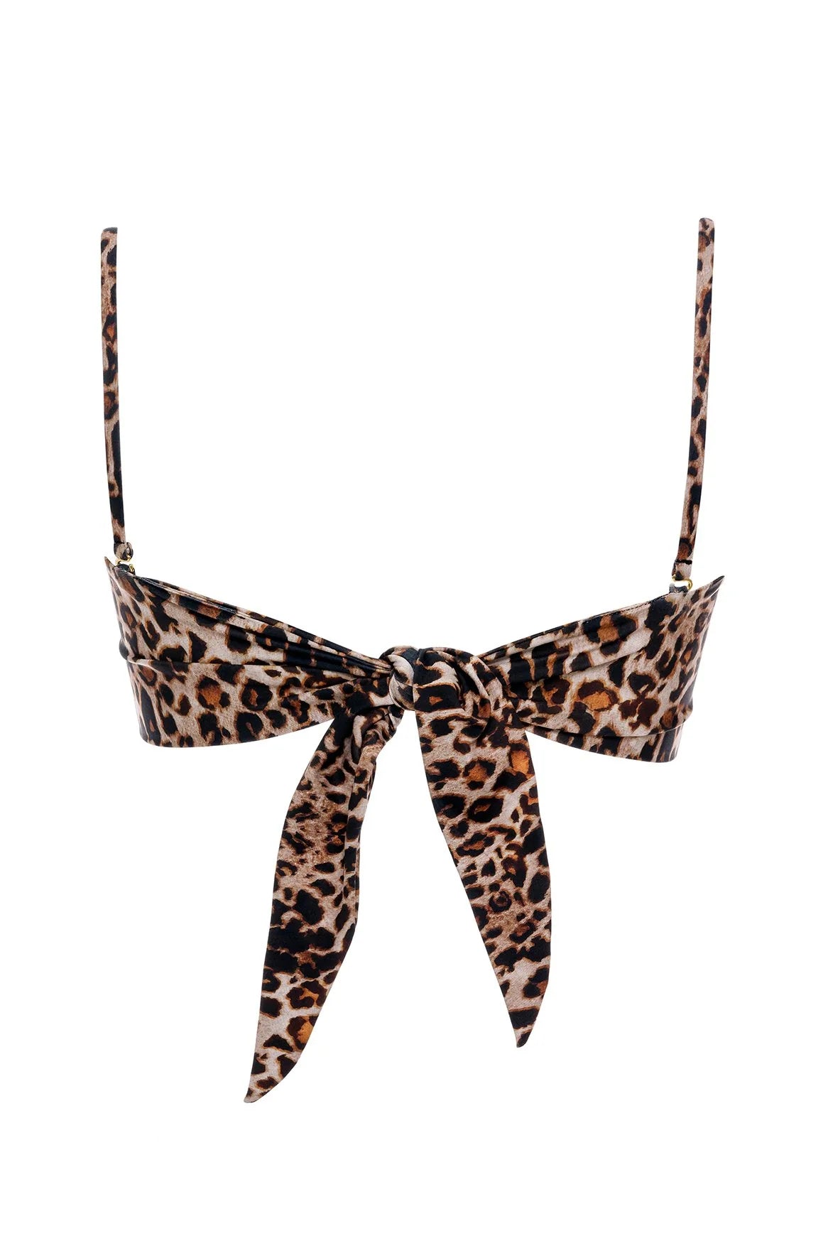 Knot front top with removable straps and a tie back