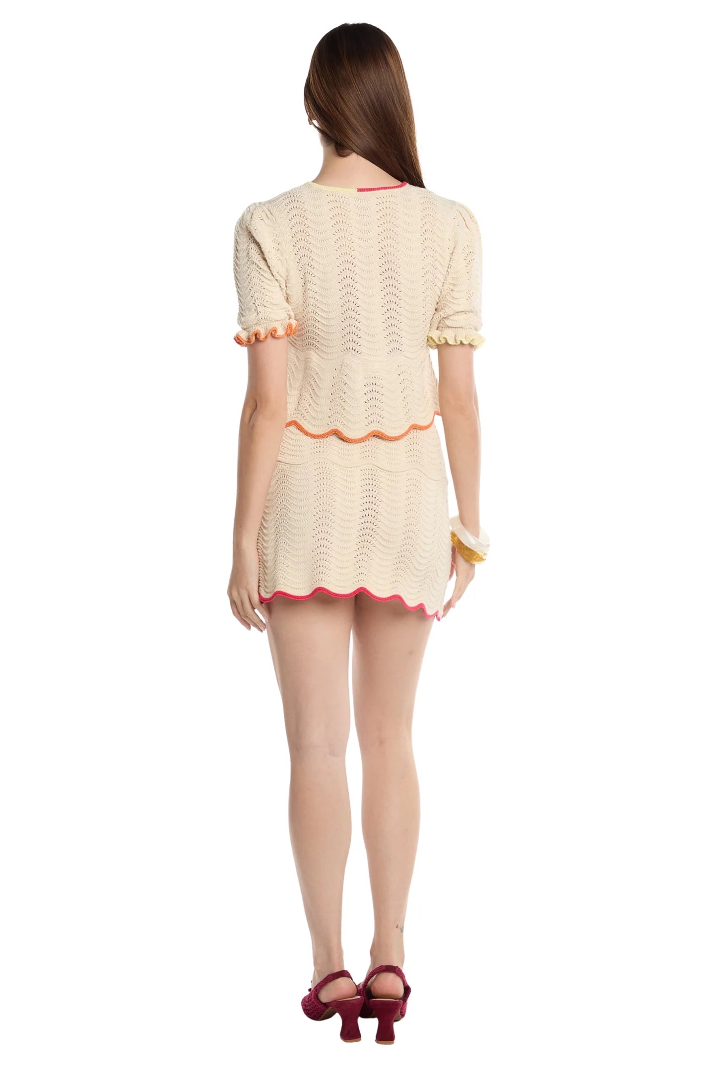 Knit mini skirt