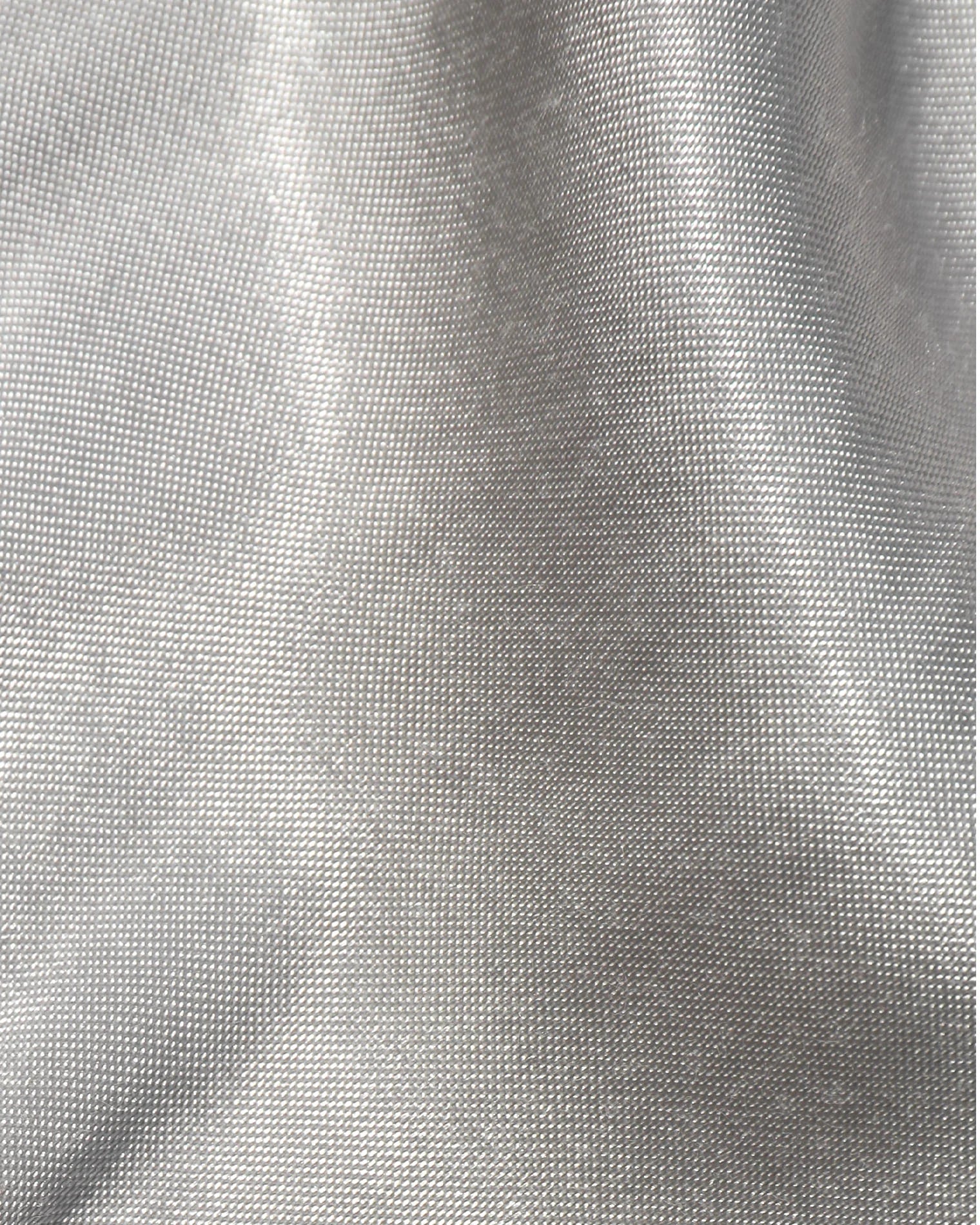 Silver drawstring cargo pants in shiny satin