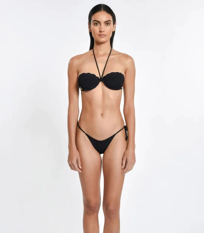 Black Underwire Macrame Top