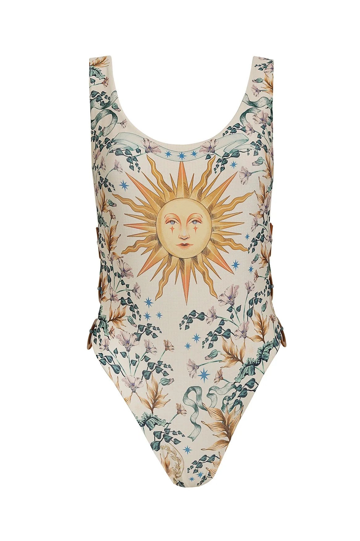 Reversible solstice print one piece