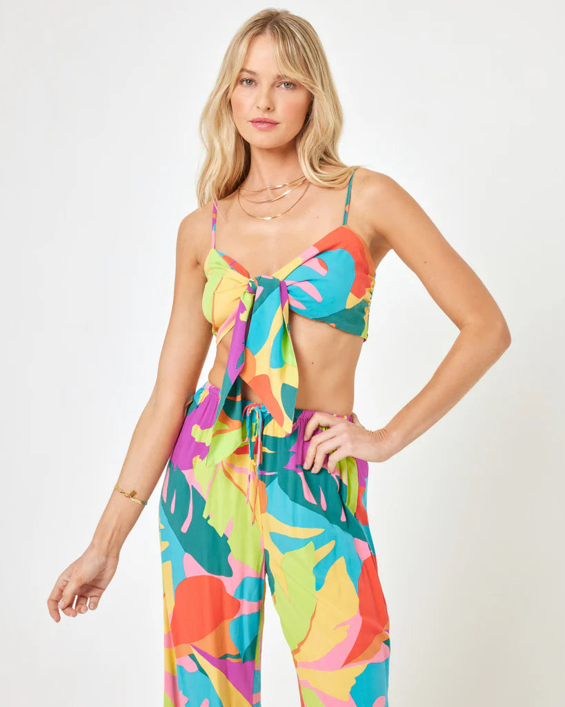 Multicolor Cropped Tank Top