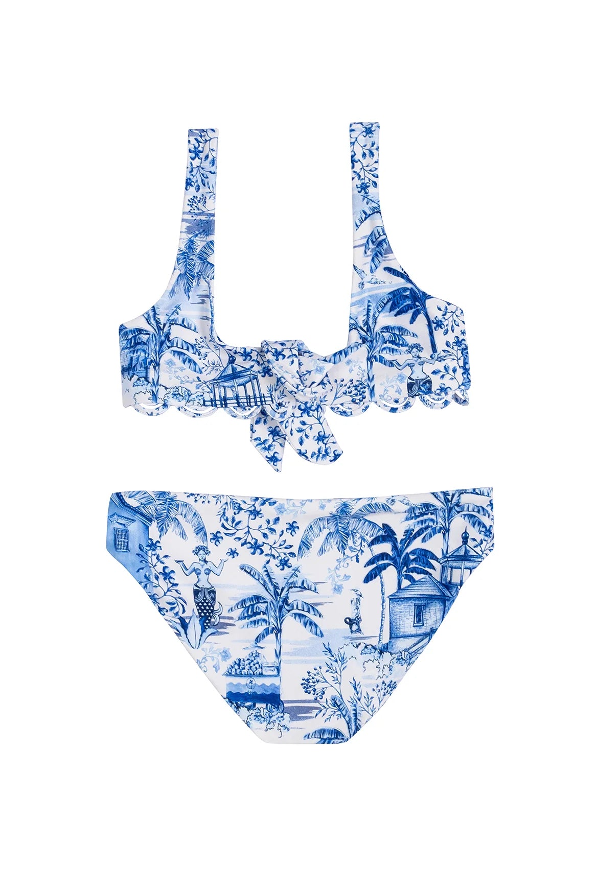 Girls two piece in blue print