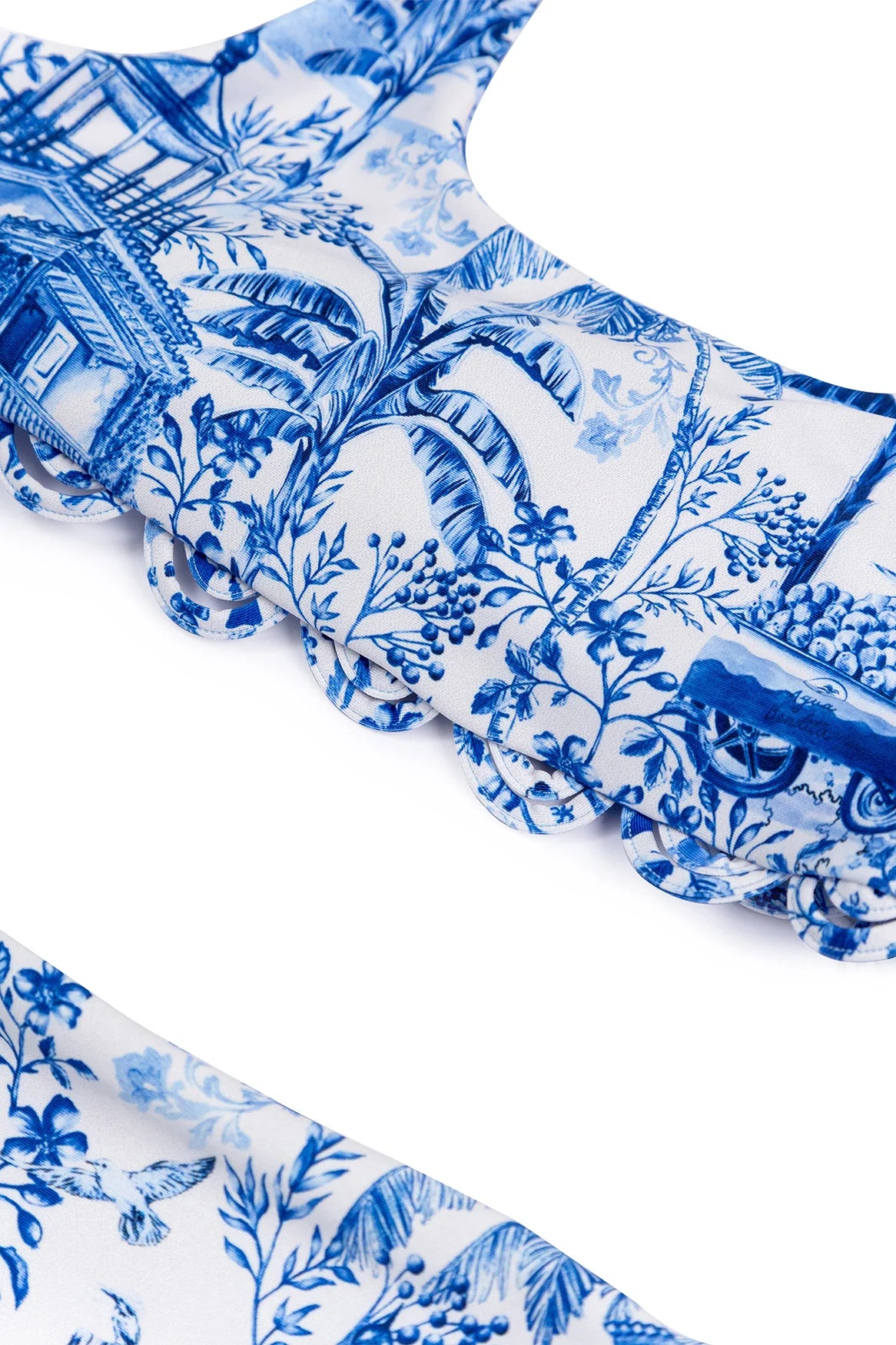 Girls two piece in blue print