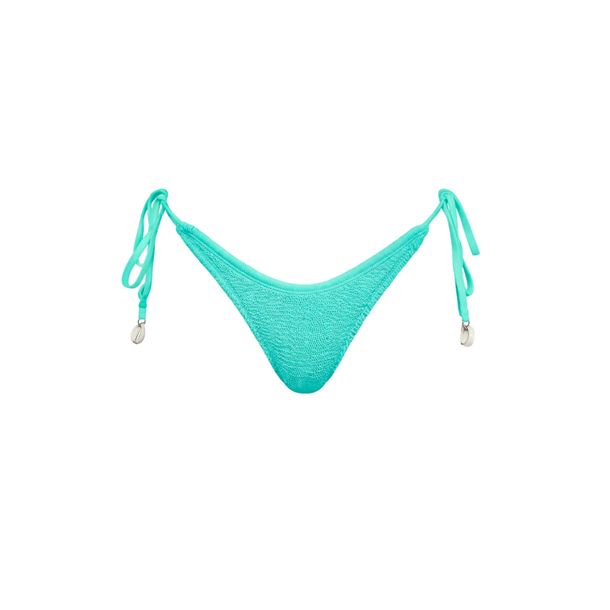 One size bikini bottom with tie sides in turquoise