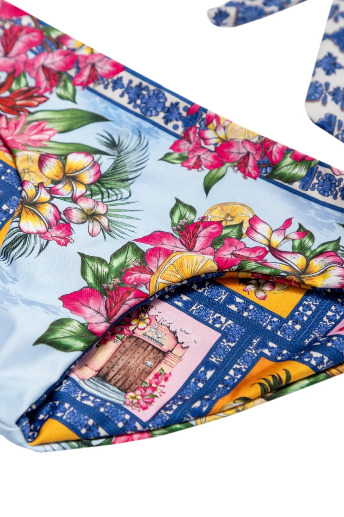 Girls' pineapple bikini set in multicolor print