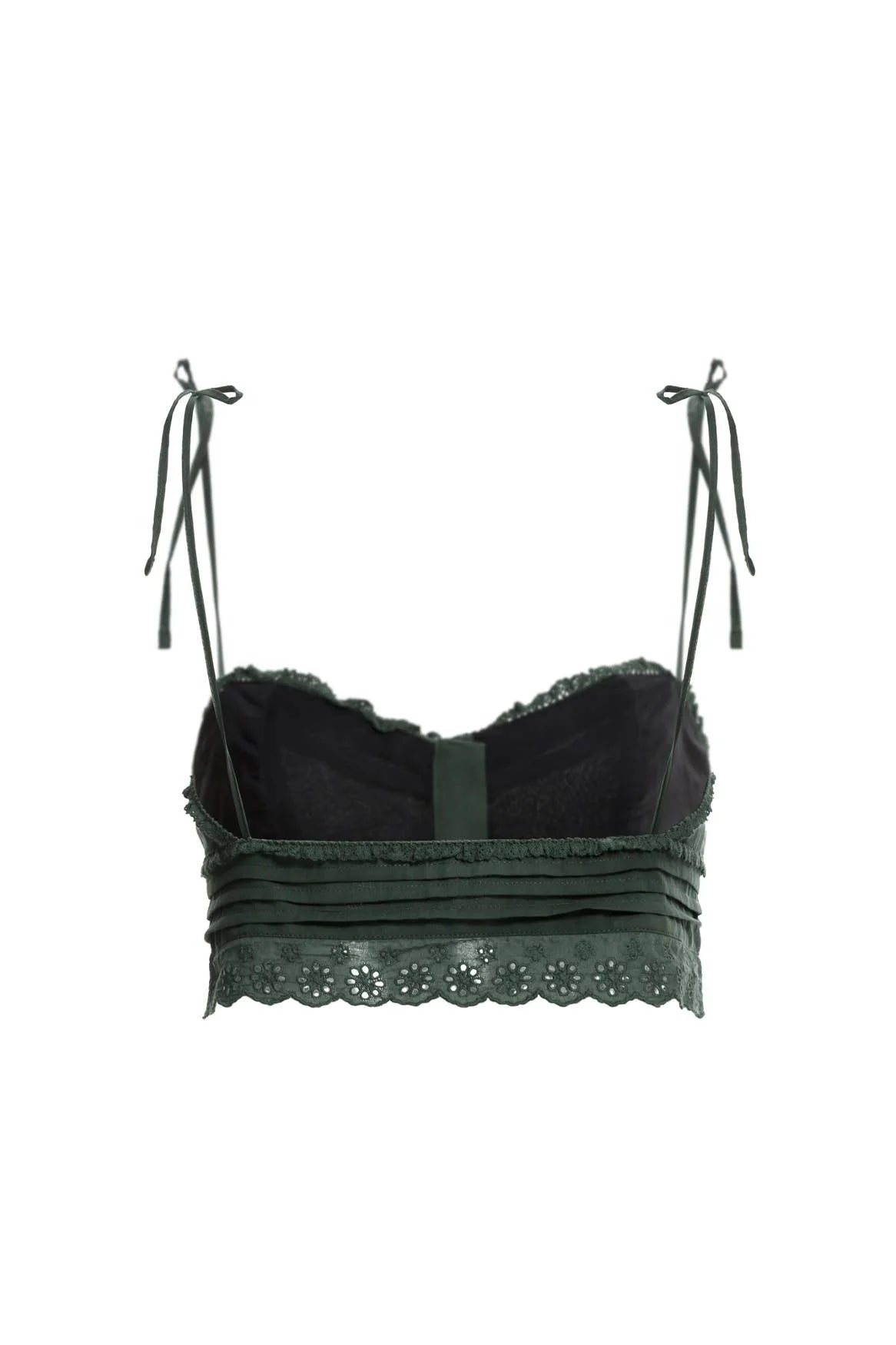 Dark Green Crop Top