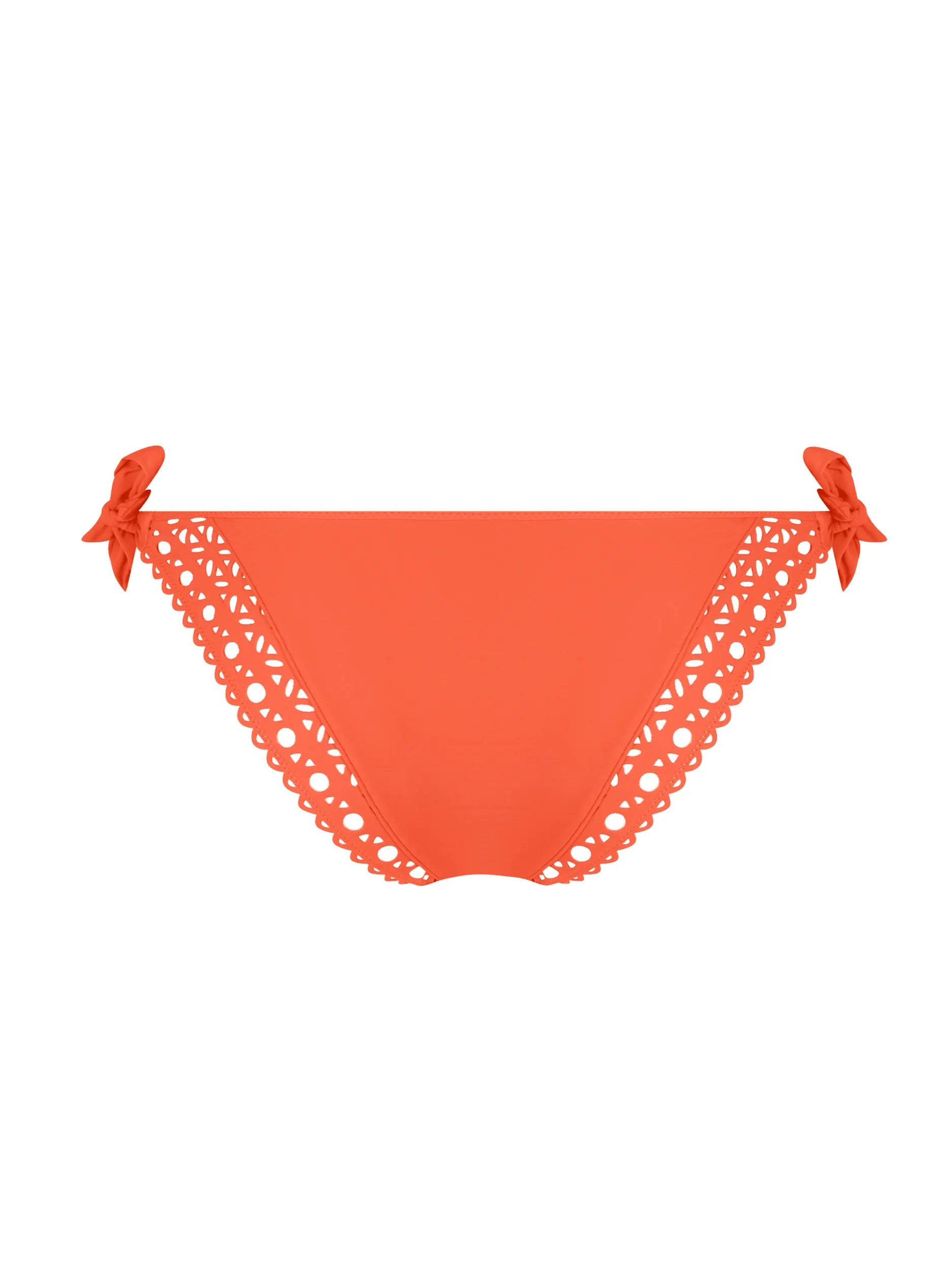 Light orange tie side bikini bottom