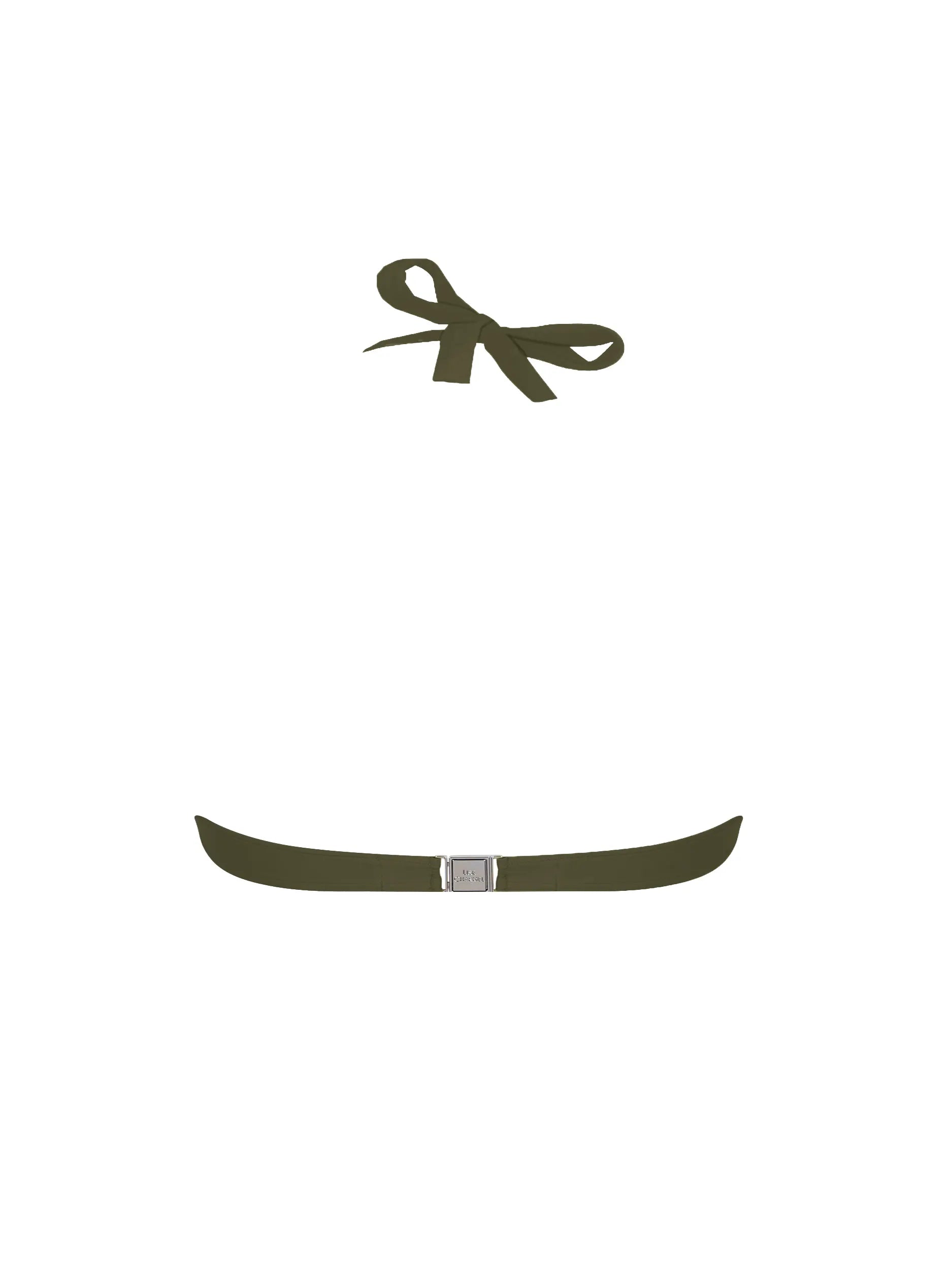 Dark green fixed triangle top