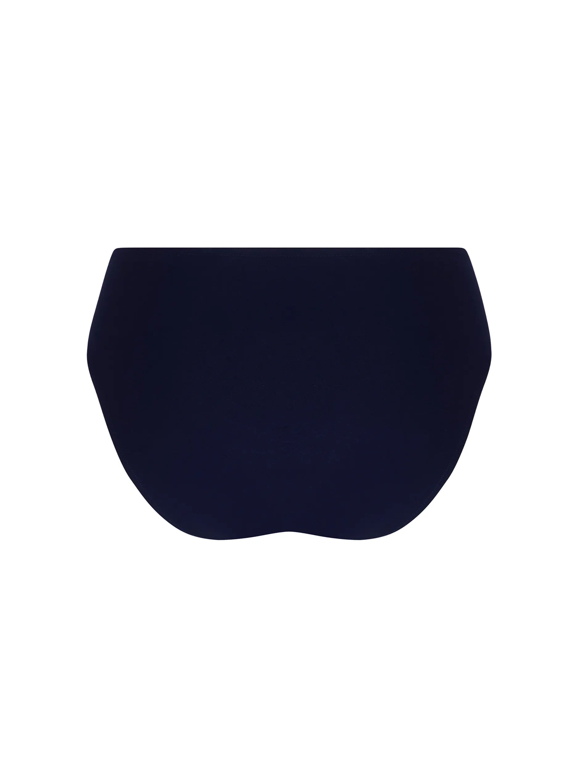 High waist bikini bottom with tie sides in navy and white print