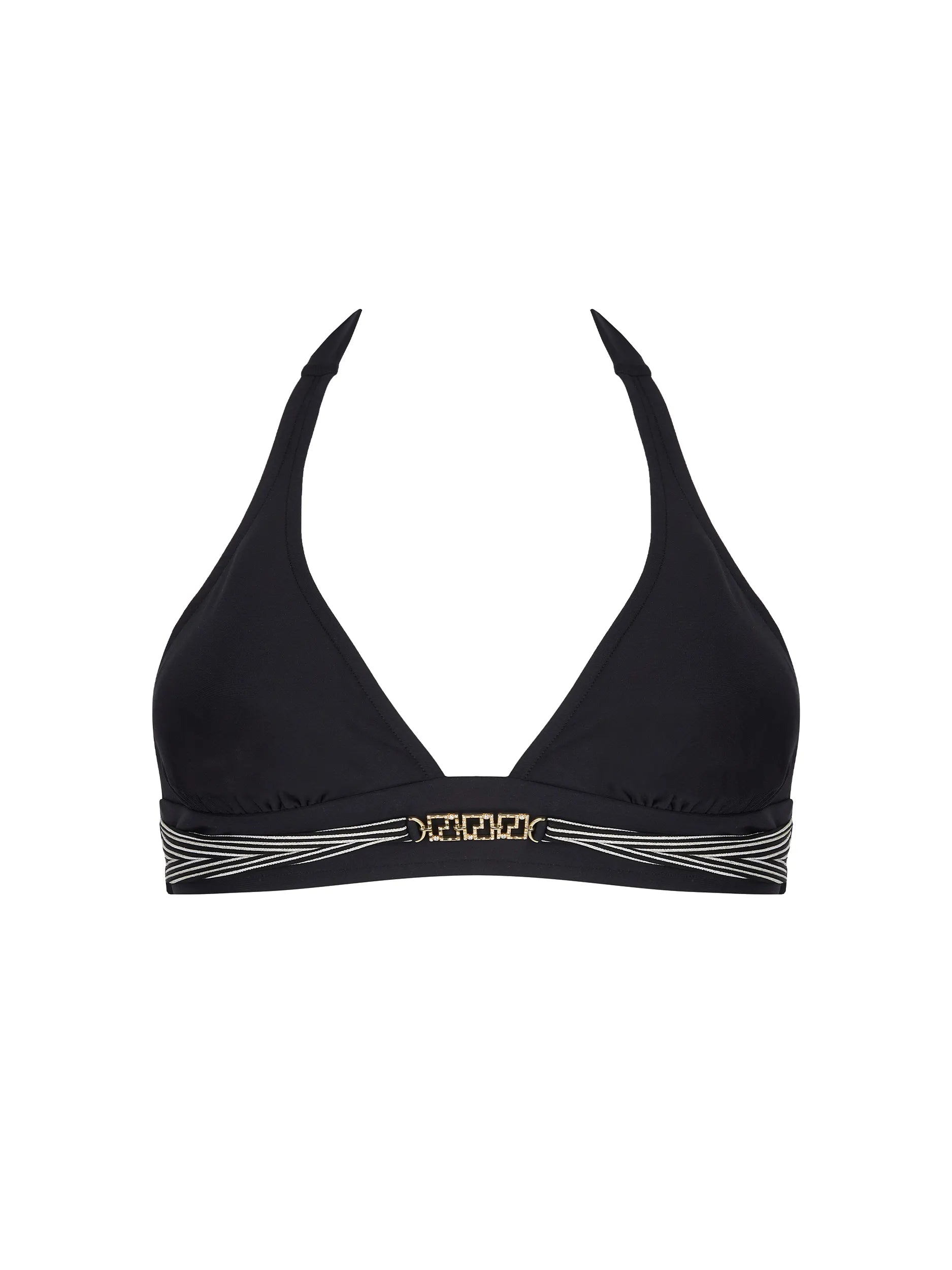 Black fixed triangle with halter ties