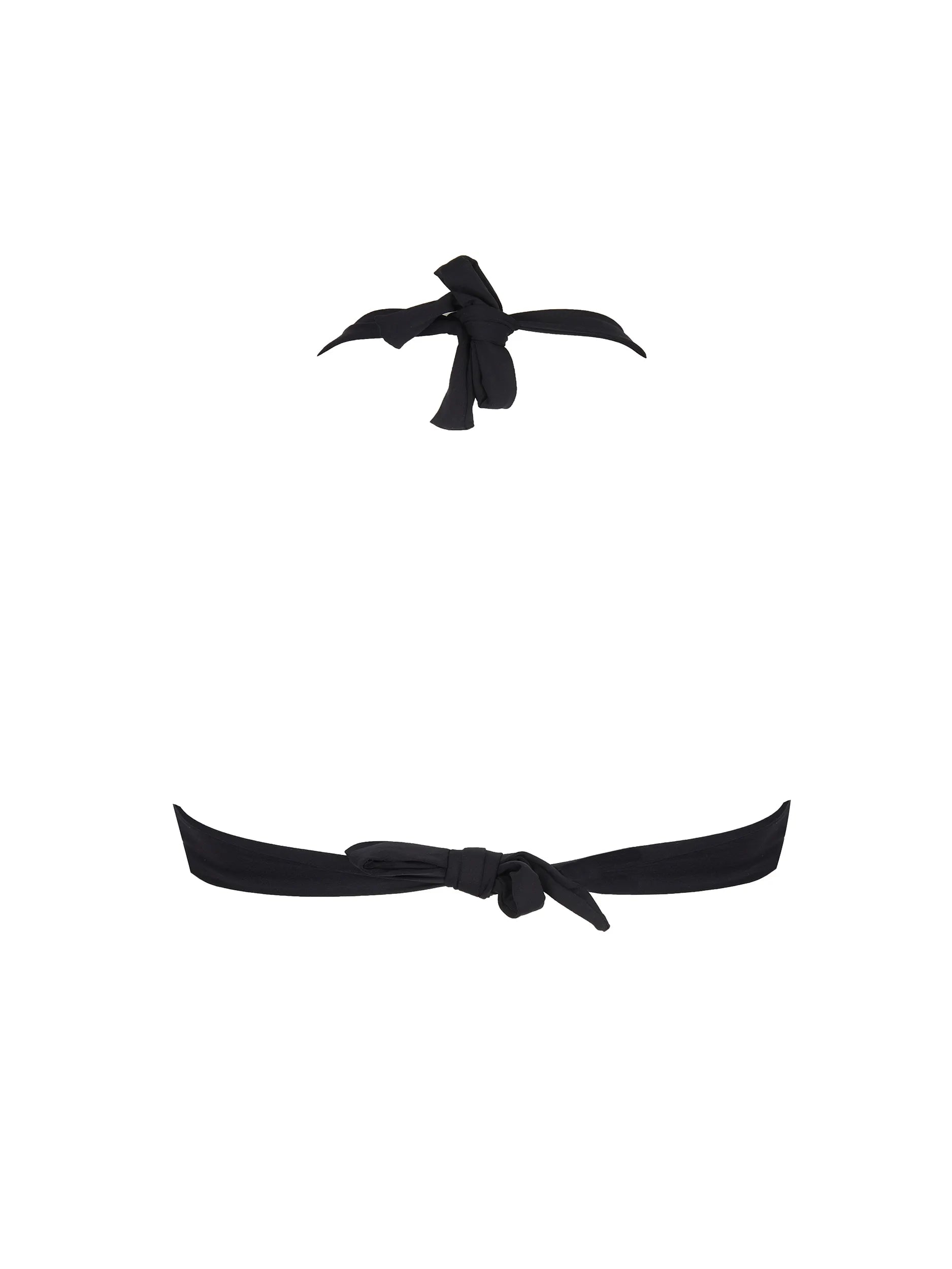 Black fixed triangle with halter ties