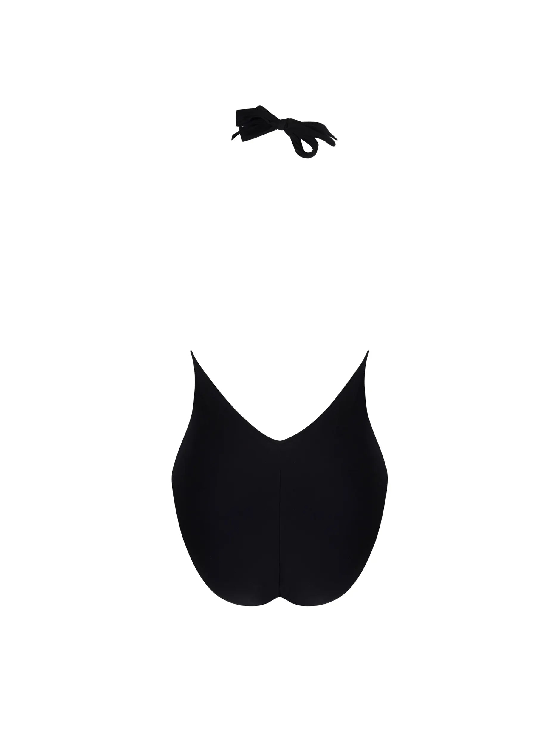 Plunging black one piece