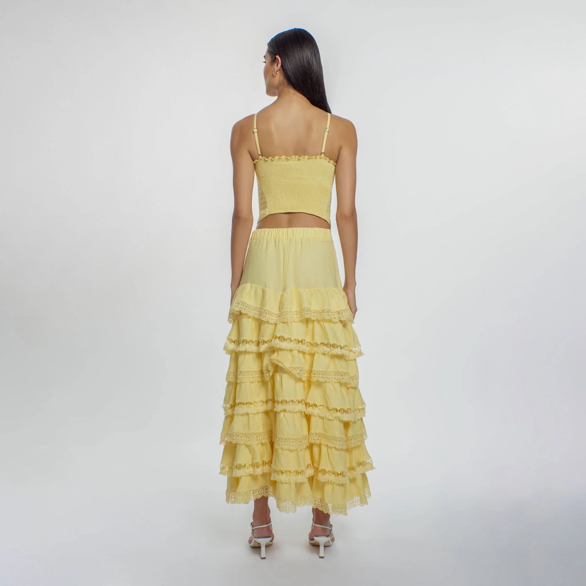 Tiered Yellow Skirt